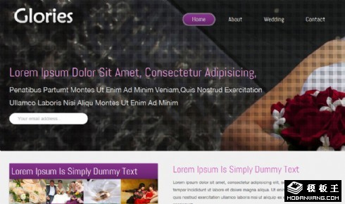 美妙婚纱摄影介绍网页模板