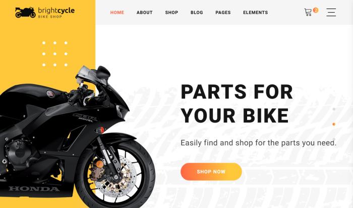 摩托车销售网店商城网站模板