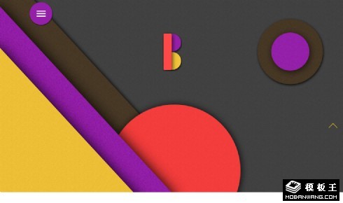 彩色材质设计响应式网页模板