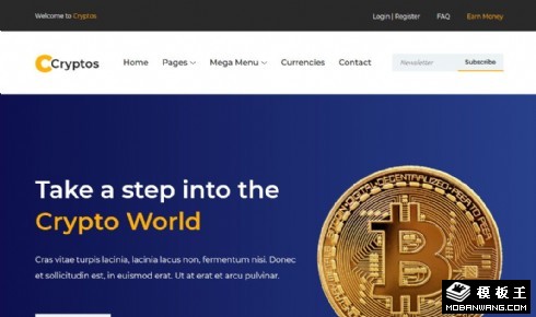 加密货币交易动态自适应网页模板
