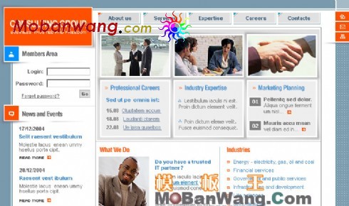 商务顾问企业网页模板