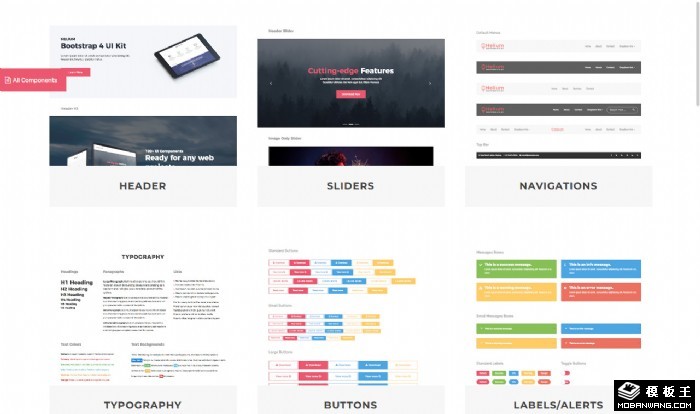 多功能bootstrap组件网页模板