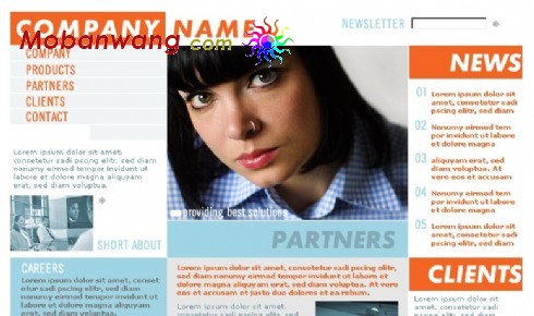 欧美商务活动网页模板