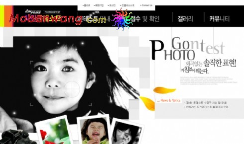 生活摄影主题网页模板