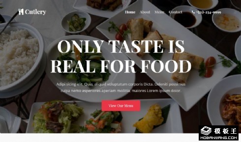 美味餐馆展示响应式网页模板