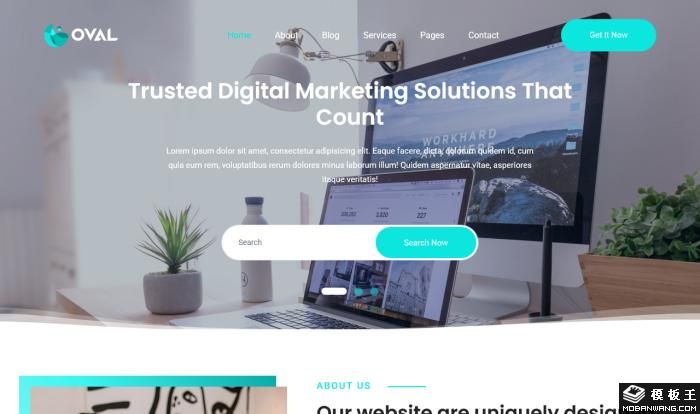 商业数字营销机构网站模板