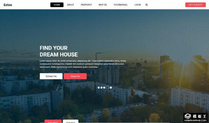 公寓租售代理网页模板