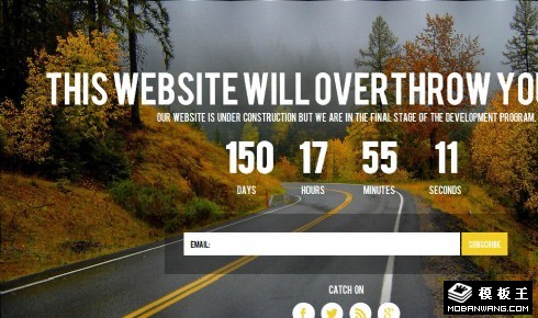 网站即将上线倒计时网页模板