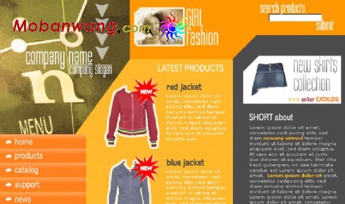 休闲品牌女装网页模板