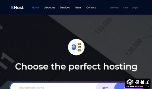 网络服务器服务展示响应式网站模板