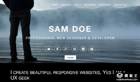 个人网页设计业务展示响应式网页模板