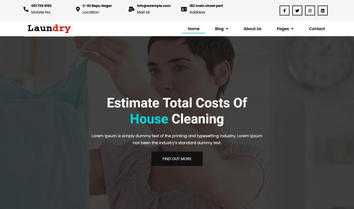 高品质清洁服务网站模板