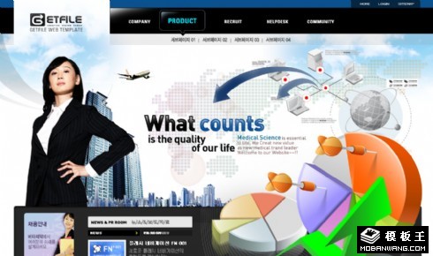 网络通信市场营销网页模板