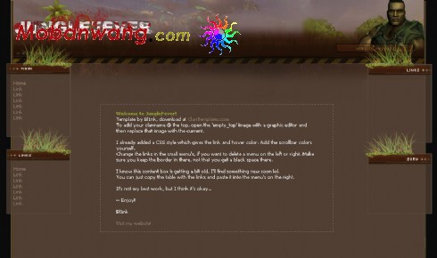 丛林战斗游戏网页模板