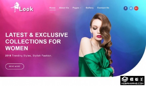 时尚秀模特公司响应式网站模板