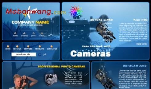专业摄影机企业网站模板
