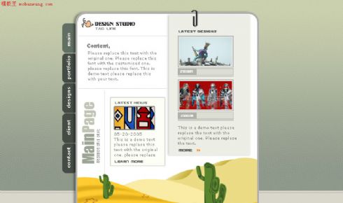 欧美卡通网页模板