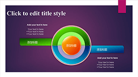 圆环饼状图表PPT模板