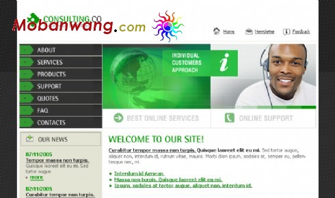 商务咨询管理公司网页模板