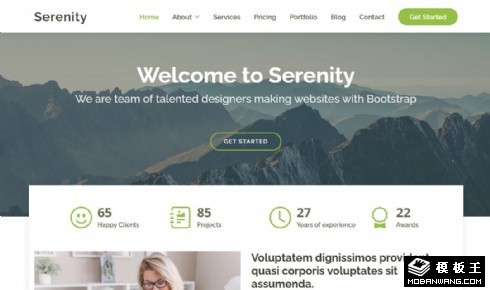 简约业务服务动态响应式网页模板