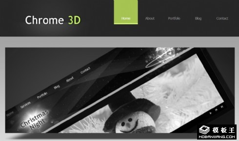 灰色FLASH幻灯片信息网页模板