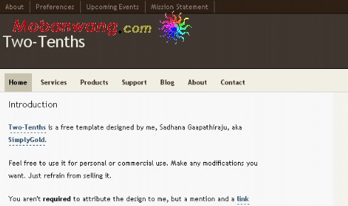 三分之二日志网页模板