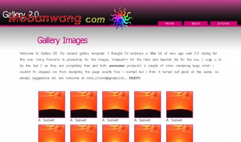 设计作品展示网页模板