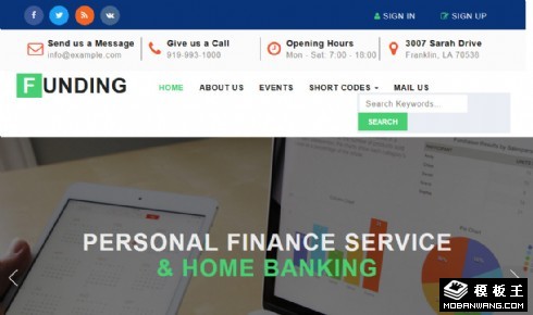 基金公司项目介绍响应式网站模板