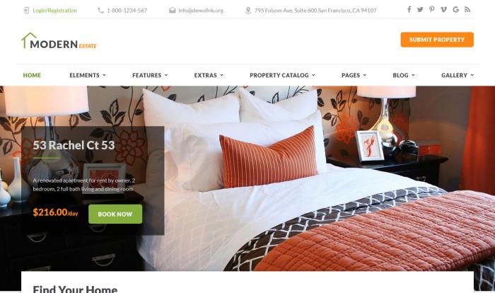 高端房地产代理专属网站模板