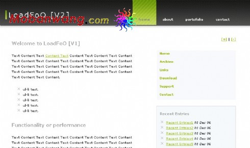 简单样式BLOG网页模板