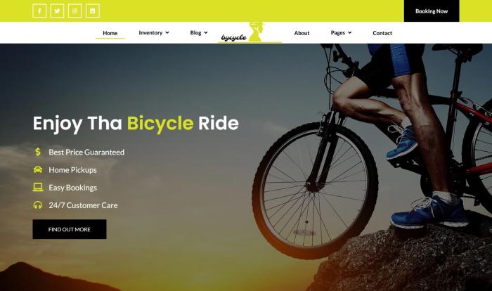 自行车在线展示销售网站模板