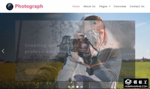 摄影服务展示响应式网页模板