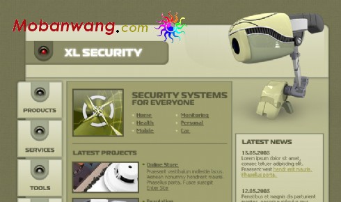 安全监控器材公司网页模板