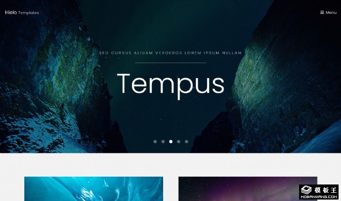 全屏横幅动态信息网页模板