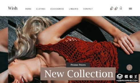 服饰内衣品牌展示响应式网站模板