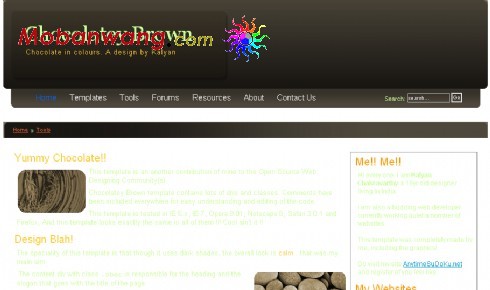 巧克力个人网页模板