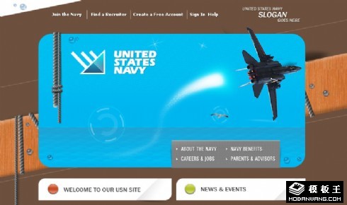 个性海军爱好者主页模板