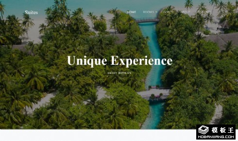 海景套房酒店展示响应式网页模板