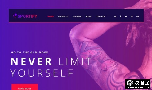 普拉提瑜伽运动响应式网页模板