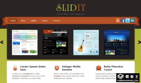 滑动IT服务网页模板