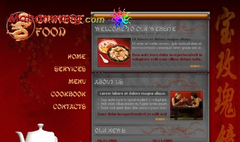 欧美中国餐饮店网页模板