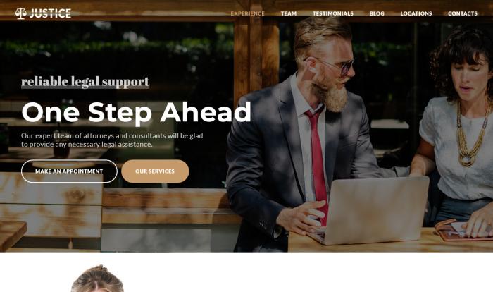 精品法律咨询服务单页模板