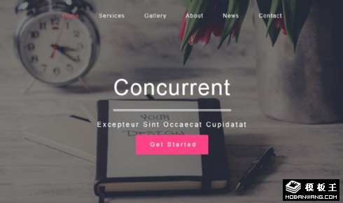 简约服务信息展示响应式网页模板