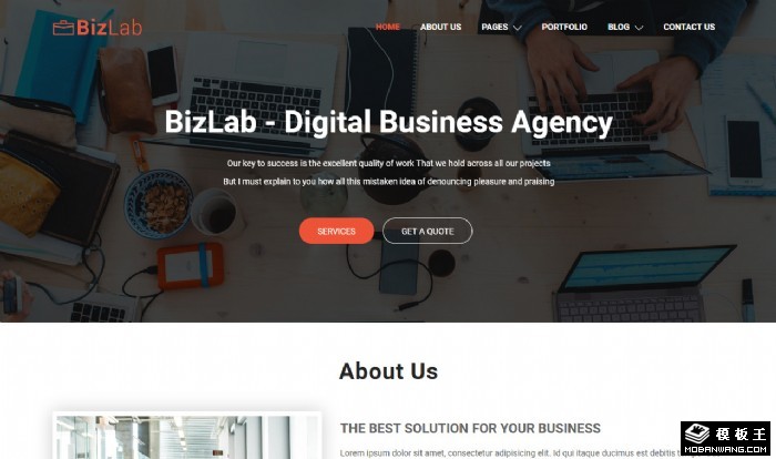 商务营销服务项目网页模板