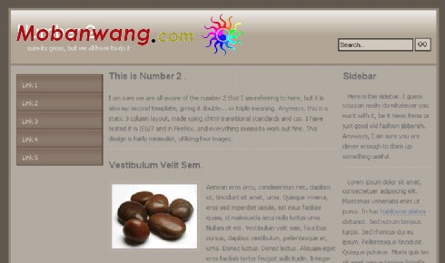 咖啡色企业网页模板