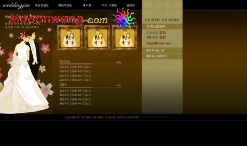 婚纱影楼案例展示网页模板