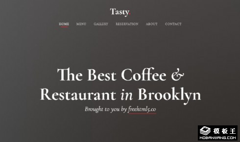 餐厅菜品系列展示响应式网站模板