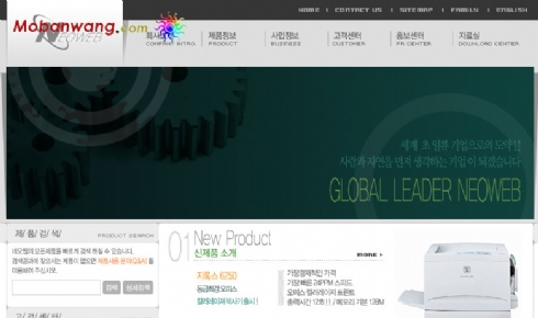 韩国数码产品公司灰白色网站模板