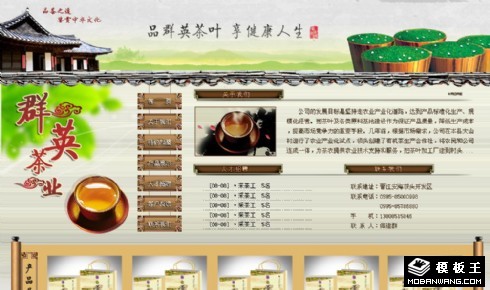 茶业公司信息网页模板