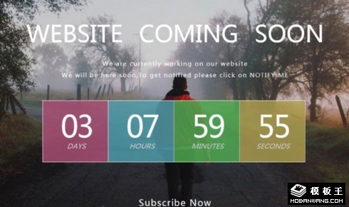 页面即将来临倒计时网页模板